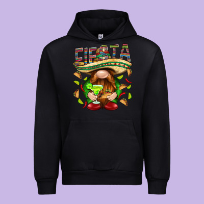 Fiesta Gnome With Tacos Mexico Urban Hoodie Designed By Howdyjamesfarm