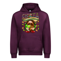 Mauve Wine Fiesta gnome with tacos Mexico Urban Hoodie - HowdyJamesFarm
