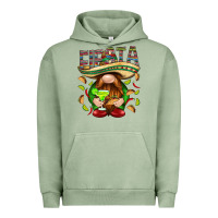 Pigment Oil Green Fiesta gnome with tacos Mexico Urban Hoodie - HowdyJamesFarm