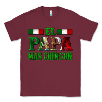 Burgundy El Papa Mas Chingon Mexican Classic Tee - LillyAllenDesigns