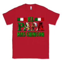 Red El Papa Mas Chingon Mexican Classic Tee - LillyAllenDesigns