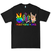 Black peace love rock Premium Tee - Zillion Design Studio
