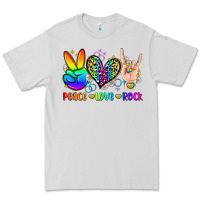 Dove Grey peace love rock Premium Tee - Zillion Design Studio
