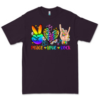 Plum peace love rock Premium Tee - Zillion Design Studio