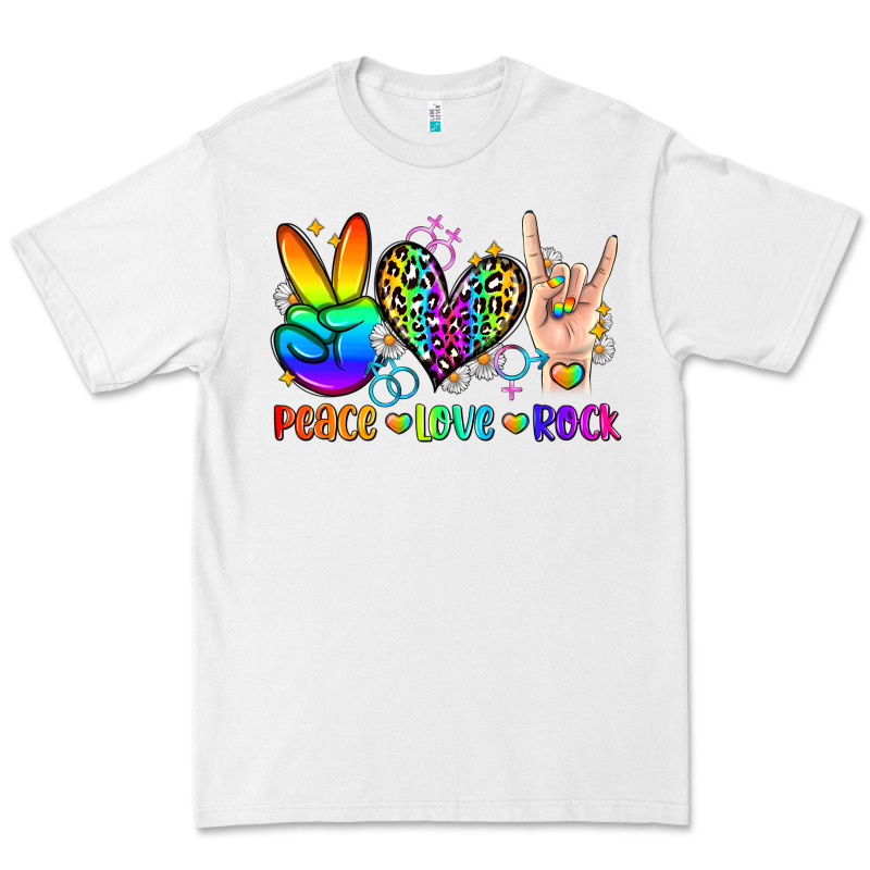 Peace Love Rock Premium Tee by Zillion Design Studio | Teevron