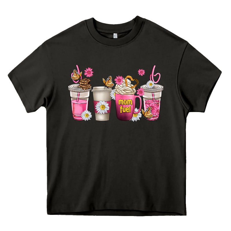 Mom Fuel Coffee Cups Heavy Core Tee by texasbilliewilder | Teevron