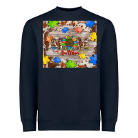 Navy autism mom Heavyweight Sweatshirt - BarkalooDesign