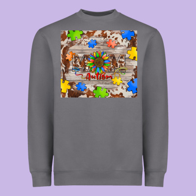 Autism Mom Heavyweight Sweatshirt Designed By Barkaloodesign