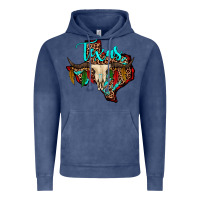 Vintage Denim bullskull texas map Vintage Hoodie - JahusDesignShop
