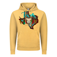 Vintage Mustard bullskull texas map Vintage Hoodie - JahusDesignShop