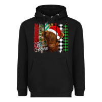 Black Merry Christmas Cow Heavyweight Hoodie - Bettercallsaul
