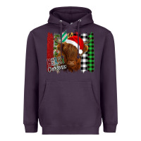 Plum Merry Christmas Cow Heavyweight Hoodie - Bettercallsaul