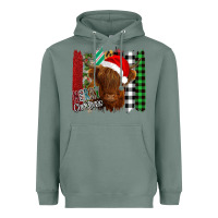 Sage Merry Christmas Cow Heavyweight Hoodie - Bettercallsaul