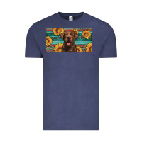 Vintage Denim western chocolate labrador license plate Vintage Tee - Artiststas