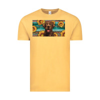 Vintage Mustard western chocolate labrador license plate Vintage Tee - Artiststas