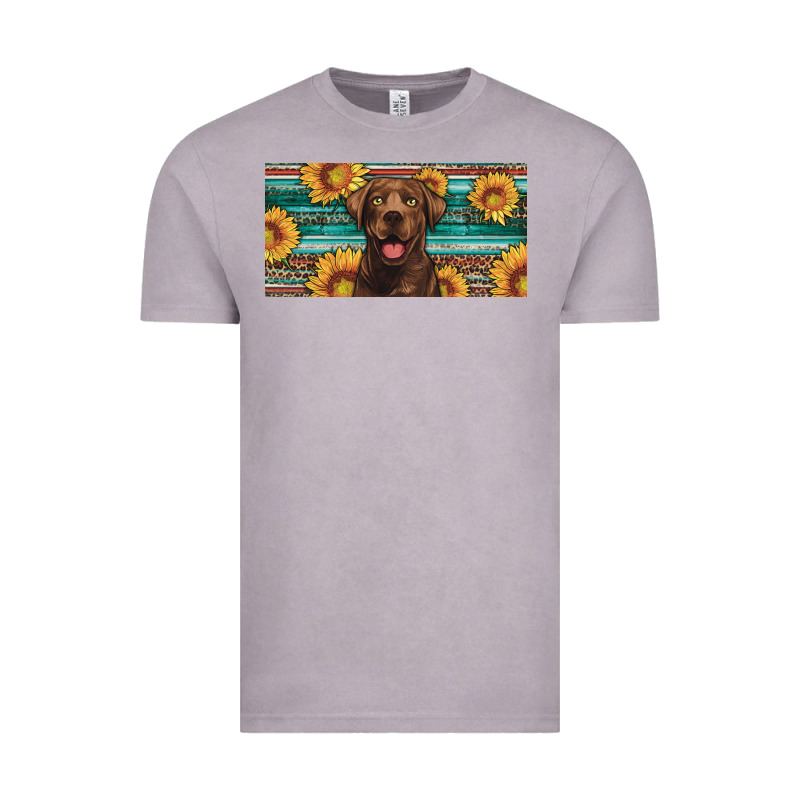 Western Chocolate Labrador License Plate Vintage Tee by Artiststas | Teevron