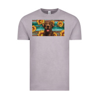 Vintage Zinc western chocolate labrador license plate Vintage Tee - Artiststas