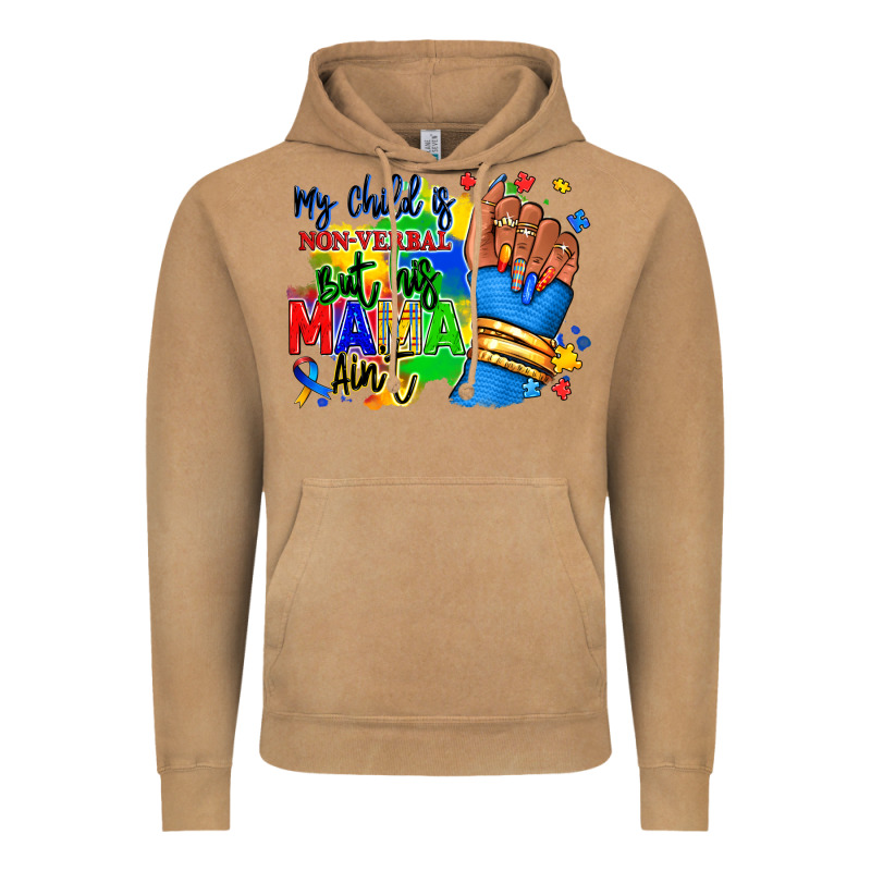 My Child Is Non Verbal But His Mama Aint Afro Vintage Hoodie by RanaPortraitStore | Teevron
