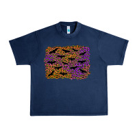 Navy halloween leopard bat background Urban Heavy Tee - AdoDesignShop