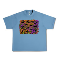 Pebble Blue halloween leopard bat background Urban Heavy Tee - AdoDesignShop