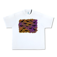 White halloween leopard bat background Urban Heavy Tee - AdoDesignShop