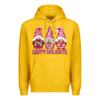 Lemon Happy holidays with gnomes Premium Hoodie - NancyCooperArtShop