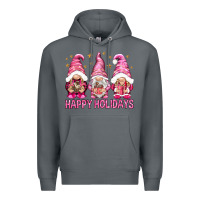 Rock Happy holidays with gnomes Premium Hoodie - NancyCooperArtShop