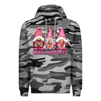 Slate Camo Happy holidays with gnomes Premium Hoodie - NancyCooperArtShop