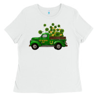 White st patricks truck shamrock horseshoe gold Ladies Tee - RanaPortraitStore