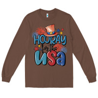 Chestnut hooray for the usa Long Sleeve Tee - MaliasSmallBusiness