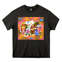 Asphalt cartoon characters coffee cups Heavy Core Tee - Zillion Design Studio