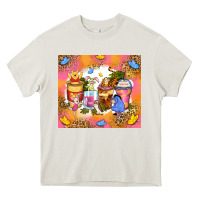 Cream cartoon characters coffee cups Heavy Core Tee - Zillion Design Studio