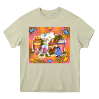 Mossy cartoon characters coffee cups Heavy Core Tee - Zillion Design Studio