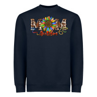 Navy autism mom Heavyweight Sweatshirt - BarkalooDesign
