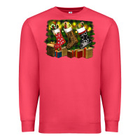 Cardinal Christmas Santa Socks Premium Sweatshirt - RanaPortraitStore