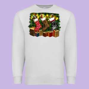 Christmas Santa Socks Premium Sweatshirt Designed By Ranaportraitstore