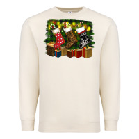 Sandshell Christmas Santa Socks Premium Sweatshirt - RanaPortraitStore