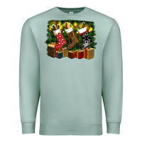Seafoam Christmas Santa Socks Premium Sweatshirt - RanaPortraitStore