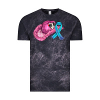 Cloud Black cowboy hat and cancer ribbon Vintage Tee - AdoDesignShop