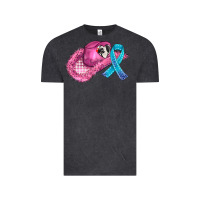 Vintage Black cowboy hat and cancer ribbon Vintage Tee - AdoDesignShop
