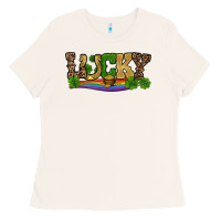 Bone st patricks shamrock gold with rainbow Ladies Tee - RanaPortraitStore