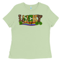 Matcha st patricks shamrock gold with rainbow Ladies Tee - RanaPortraitStore