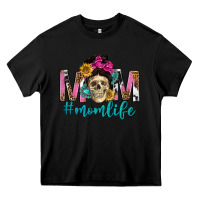Black mom life with skull Heavy Core Tee - texasbilliewilder