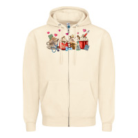 Sandshell Nurse Coffee Cups Zipper Hoodie - MaliasSmallBusiness