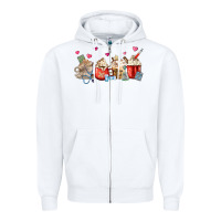 White Nurse Coffee Cups Zipper Hoodie - MaliasSmallBusiness