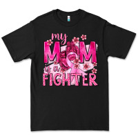 Black My Mom Is a Fighter with Ribbon Premium Tee - texasbilliewilder