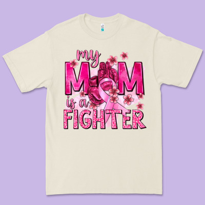 My Mom Is A Fighter With Ribbon Premium Tee Designed By Texasbilliewilder