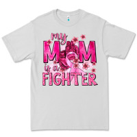 Dove Grey My Mom Is a Fighter with Ribbon Premium Tee - texasbilliewilder