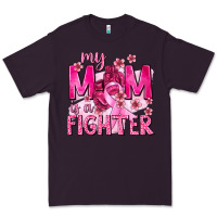 Plum My Mom Is a Fighter with Ribbon Premium Tee - texasbilliewilder