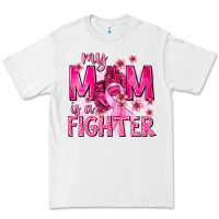 White My Mom Is a Fighter with Ribbon Premium Tee - texasbilliewilder